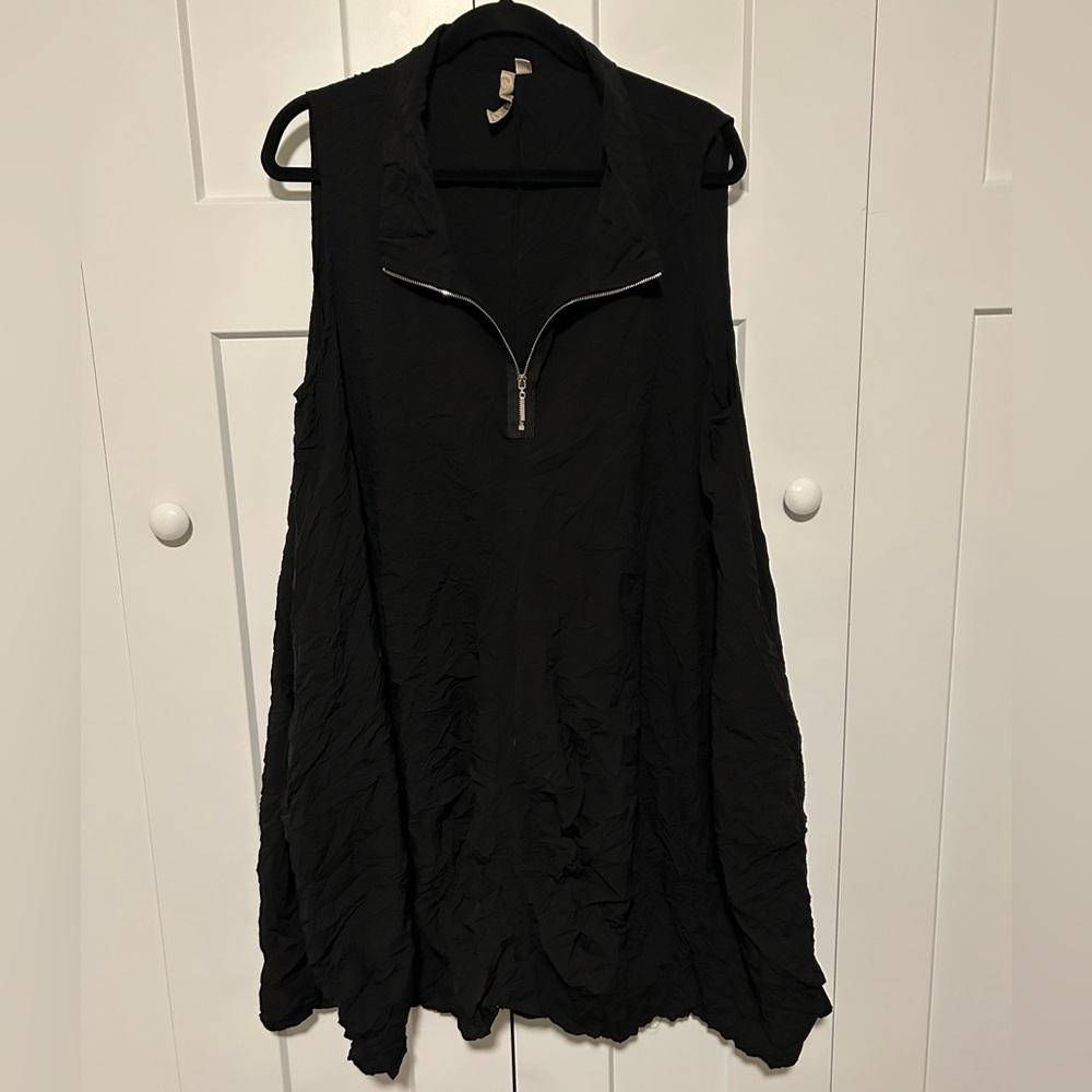 Comfy USA XL Black Collared Sleeveless Shirt